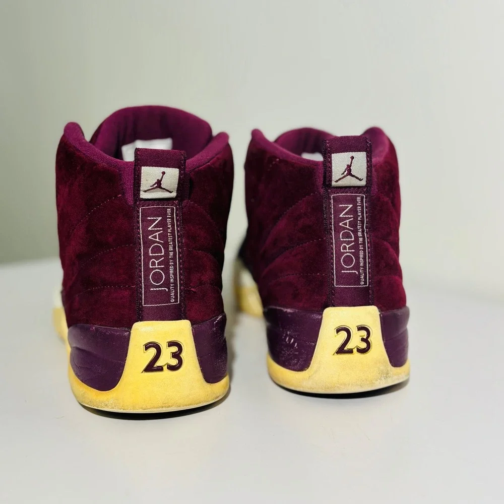 Nike Air Jordan 12 Retro BG Bordeaux Shoes‎ Sneakers 153265-617 Size 10